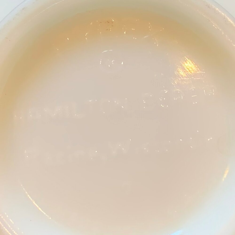 PYREX HAMILTON BEACH VINTAGE MIXING BOWL #7, WHITE MILK GLASS, MADE IN USA - Picture 2 of 2